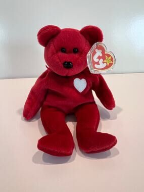 Ty Beanie Baby 1999 Valentina the Bear Beanbag Plush Toy P.E. Pellets JL